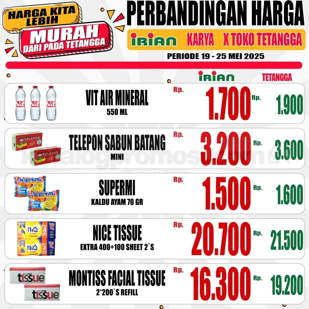 Irian Supermarket & Dept. Store Promo Hot Sale Mingguan 19-25 MEI 2025 Irian Supermarket & Dept. Store Promo Hot Sale Mingguan 19-25 MEI 2025 4