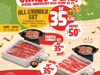 Promo KIMUKATSU CRAZY DEAL Gyuniku Set cuma Rp35 Ribu berlaku 13–17 Oktober 2025 di seluruh outlet untuk dine-in