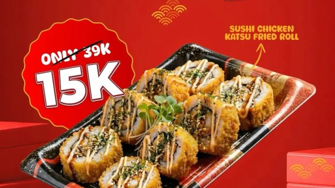 Promo Shigeru BRI Year End Deals Sushi Chicken Katsu Fried Roll Rp. 15.000 30 – 31 Desember 2025