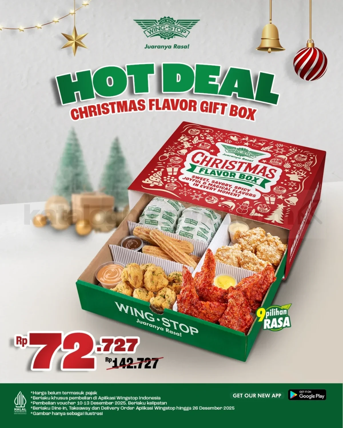 Promo Wingstop Christmas Flavor Gift Box Rp. 72.727 Promo Wingstop Christmas Flavor Gift Box Rp. 72.727 2