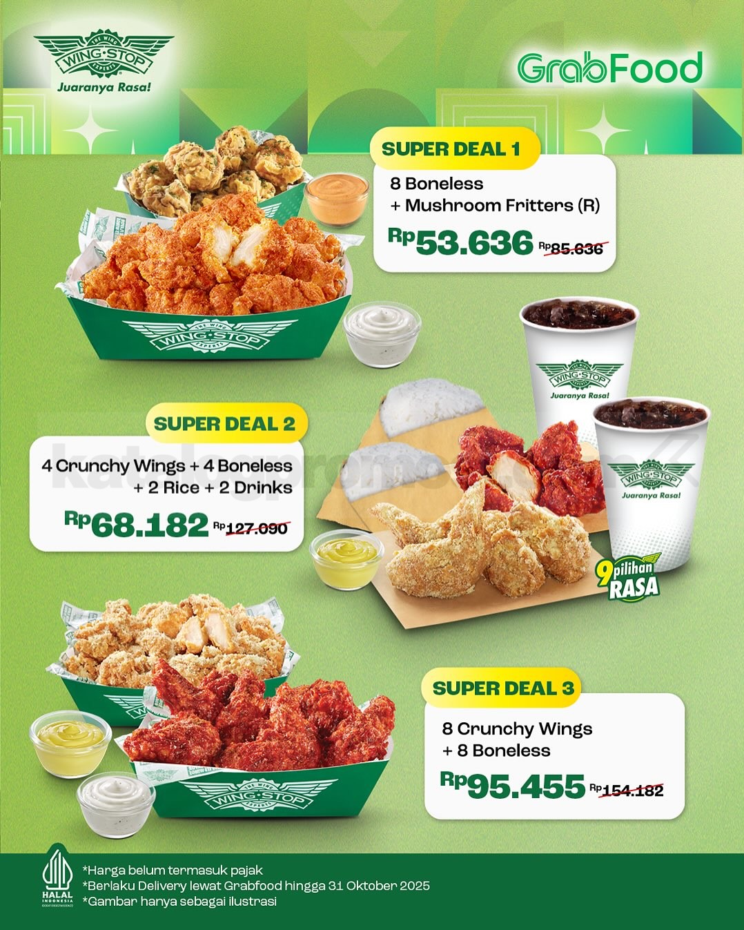 Promo Wingstop GrabFood Paket Super Deal mulai Rp. 36Ribuan aja! Promo Wingstop GrabFood Paket Super Deal mulai Rp. 36Ribuan aja! 1