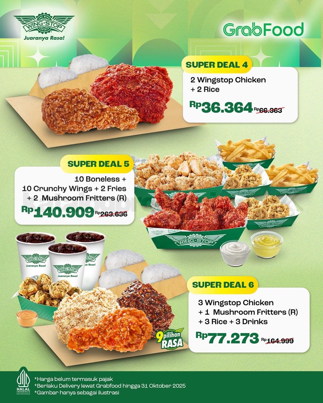 Promo Wingstop GrabFood Paket Super Deal mulai Rp. 36Ribuan aja! Promo Wingstop GrabFood Paket Super Deal mulai Rp. 36Ribuan aja! 2