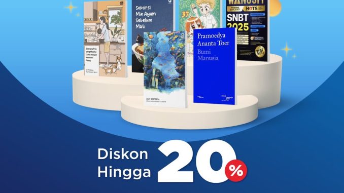 Gramedia 5.5 Meiriah Diskon hingga 20%