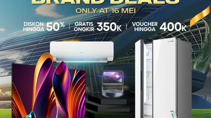 Hisense Brand Deals di Shopee Diskon Hingga 50% + Voucher 400K