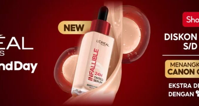 L'Oreal Paris Super Brand Day di Shopee - Diskon 60% Promo SPayLater hingga Hadiah Spesial!