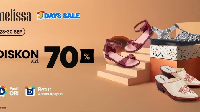 Promo Melissa di Blibli 3 DAYS SALE! Diskon hingga 70% 1