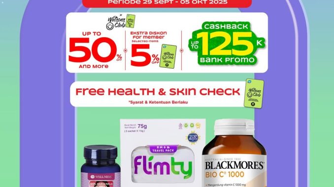 Promo Watsons Healthy My Way Diskon hingga 50% + 5%