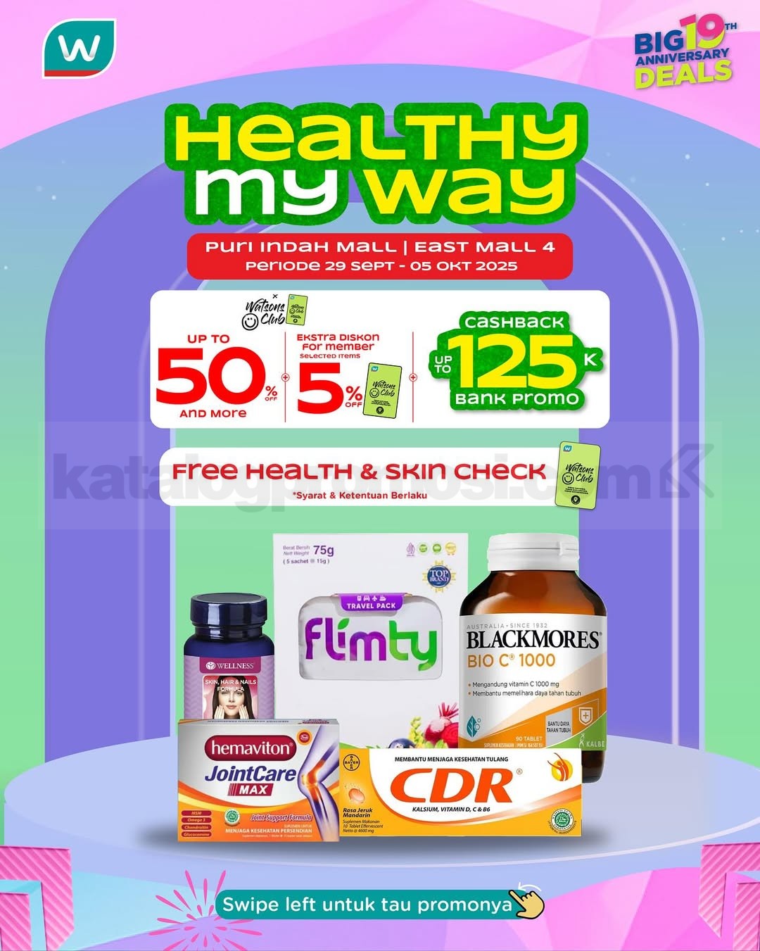 Promo Watsons Healthy My Way Diskon hingga 50% + 5% 