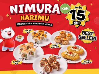 Promo Ichiban Sushi Nimura! Pilihan Sushi Favorit serba Rp. 15.000*