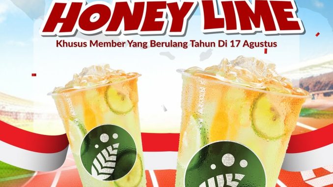 Promo Cincau Station Birthday Treats Gratis Honey Lime*