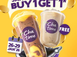 Promo Chatime January Payday Buy 1 Get 1 dengan bonus Chatime Milk Tea Regular