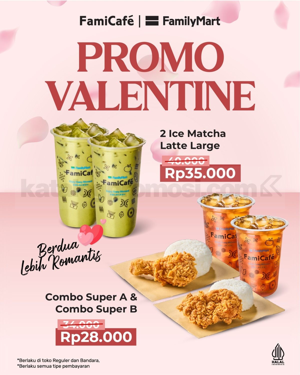 Promo FamilyMart Valentine Combo mulai Rp. 28.000 Promo FamilyMart Valentine Combo mulai Rp. 28.000 dan 2 Ice Matcha Latte Rp. 35.000