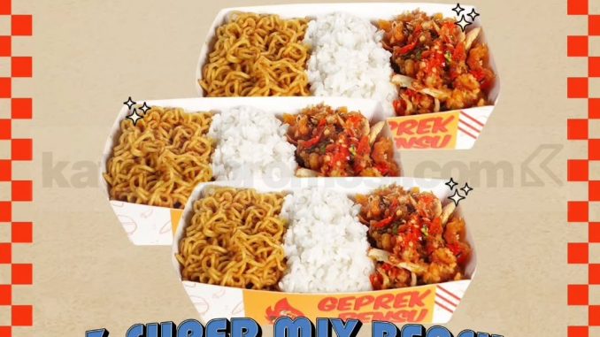 Promo Geprek Bensu 3 Super Mix Bensu mulai Rp. 32.000 untuk weekend hemat