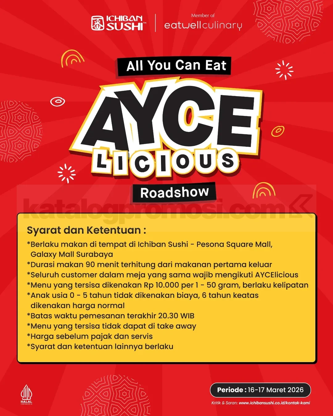 Promo Ichiban Sushi All You Can Eat Rp. 99.000 Promo Ichiban Sushi All You Can Eat Rp. 99.000 2