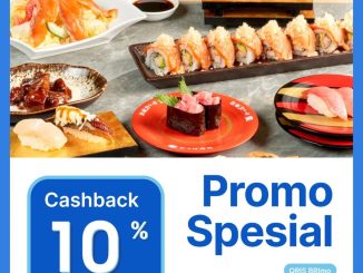 Promo Kappa Sushi Grand Opening Cashback 10% Pakai BRImo QRIS di Summarecon Mall Bekasi