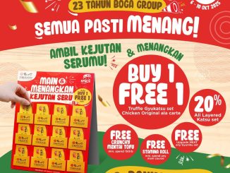 Promo Kimukatsu Boga Group 23 Anniversary beli 1 gratis 1, diskon 20%, dan menu gratis berlaku 6–10 Oktober 2025 di seluruh outlet.
