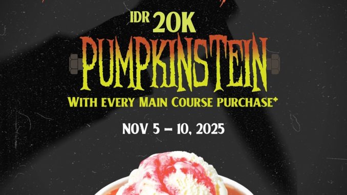 Promo Lawless Burgerbar Pumpkinstein Drink Rp. 20.000 dengan pembelian main course berlaku 5–10 November 2025