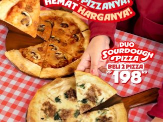 Promo Pizza Hut Double Box Duo Sourdough mulai Rp. 198.000 dengan 2 pizza pilihan topping
