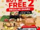 Promo Shaburi & Kintan Buffet Buy 2 Free 2 Regular Shabu berlaku 8 - 12 September 2025 pukul 10.00 - 17.00 WIB di outlet tertentu