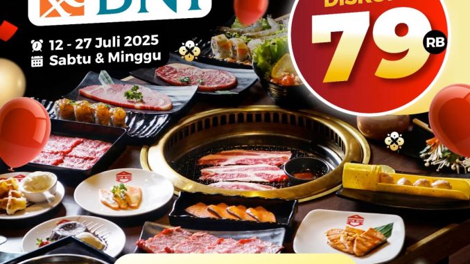 Promo Shaburi Kintan Buffet HUT BNI 79 diskon Rp79.000 bayar pakai QRIS wondr by BNI