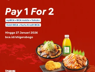Promo Shigeru Payday BCA Beli 1 Gratis 1 Toridon & Free Cold Ocha
