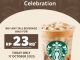 Promo STARBUCKS Minuman Tall Rp. 23.000 Spesial Rekor MURI berlaku 17 Oktober 2025 di seluruh gerai Starbucks Indonesia.
