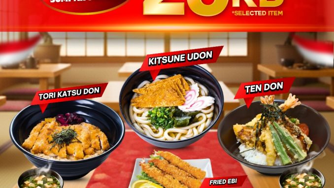 Promo SUSHI MENTAI Spesial Sumpah Pemuda Serba Rp. 28 Ribu berlaku 18–31 Oktober 2025 untuk dine-in di outlet Tangerang, Medan, Batam, Pekanbaru, dan Pematangsiantar.