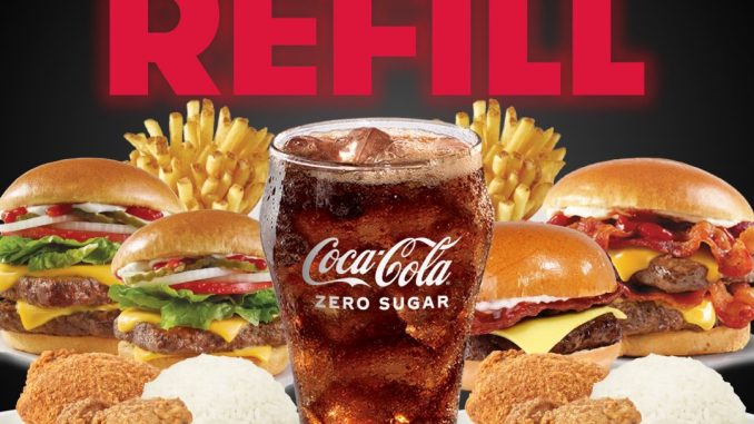 Promo Wendy’s FREE Coke Zero Refill setiap pembelian Combo 2 Fried Chicken, Dave’s Burger, atau Stacker Burger