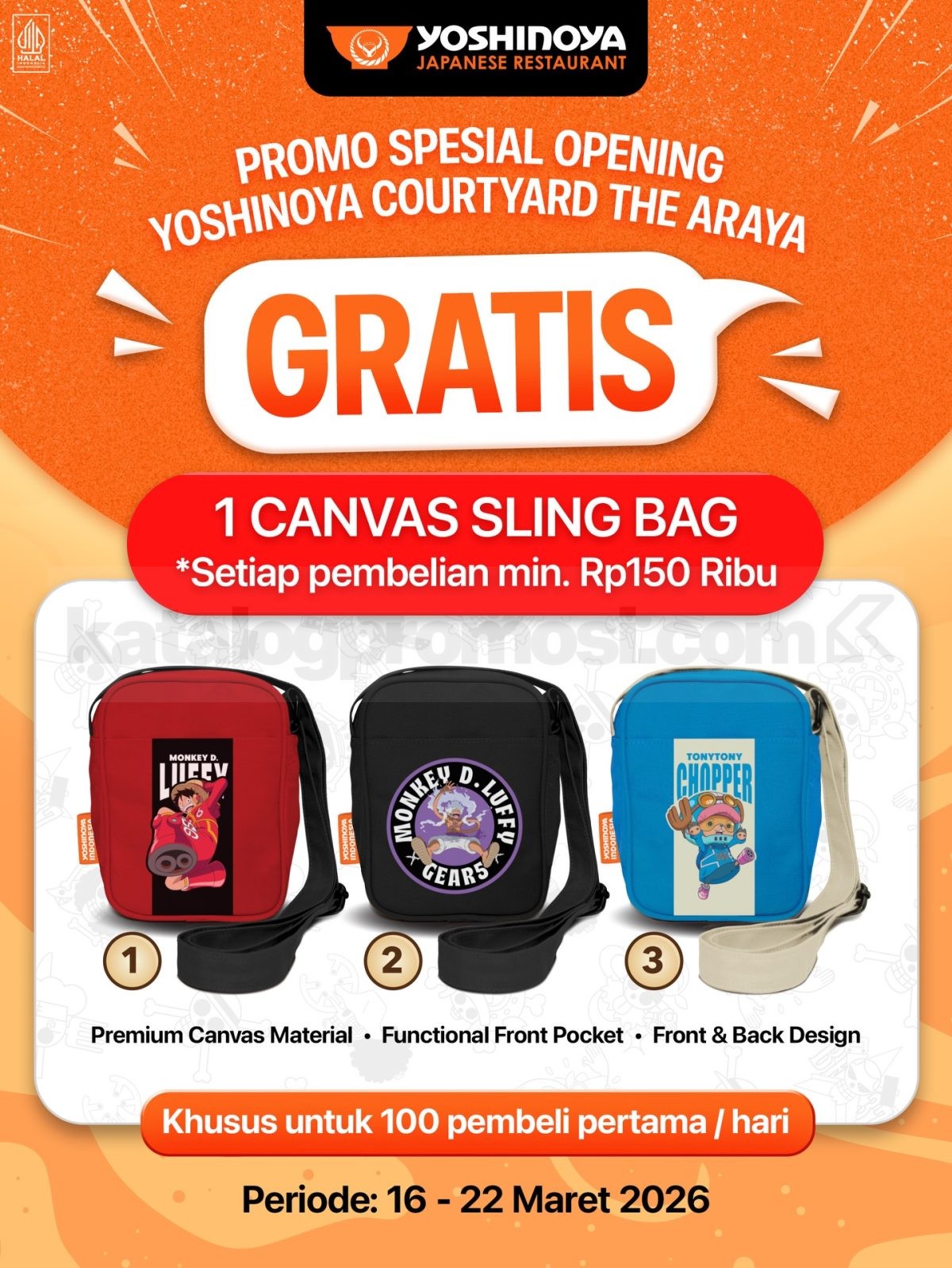 Promo Yoshinoya Grand Opening Courtyard The Araya Diskon 50% Promo Yoshinoya Grand Opening Courtyard The Araya Diskon 50% 1