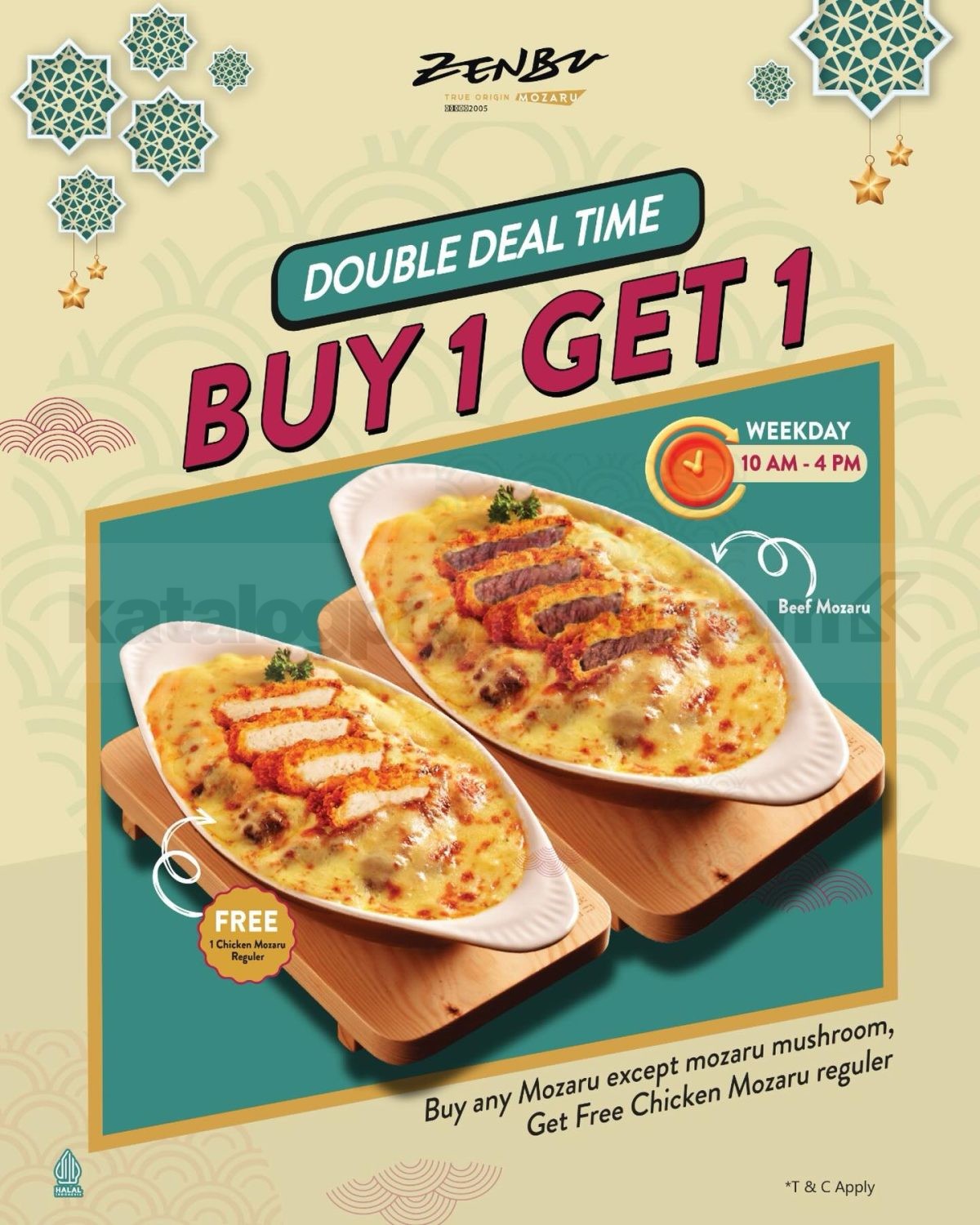 Promo Zenbu Double Deal Time Beli 1 Gratis 1 Mozaru Promo Zenbu Double Deal Time Beli 1 Gratis 1 Mozaru Free Chicken Mozaru Reg 24โ27 Februari 2026