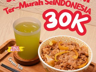 Promo Sukiya Gyudon Reguler Size + Green Tea cuma RP 30K 8
