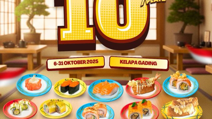 Promo Sushi Mentai Spesial Sumpah Pemuda All Sushi Rp10Ribu/Plate