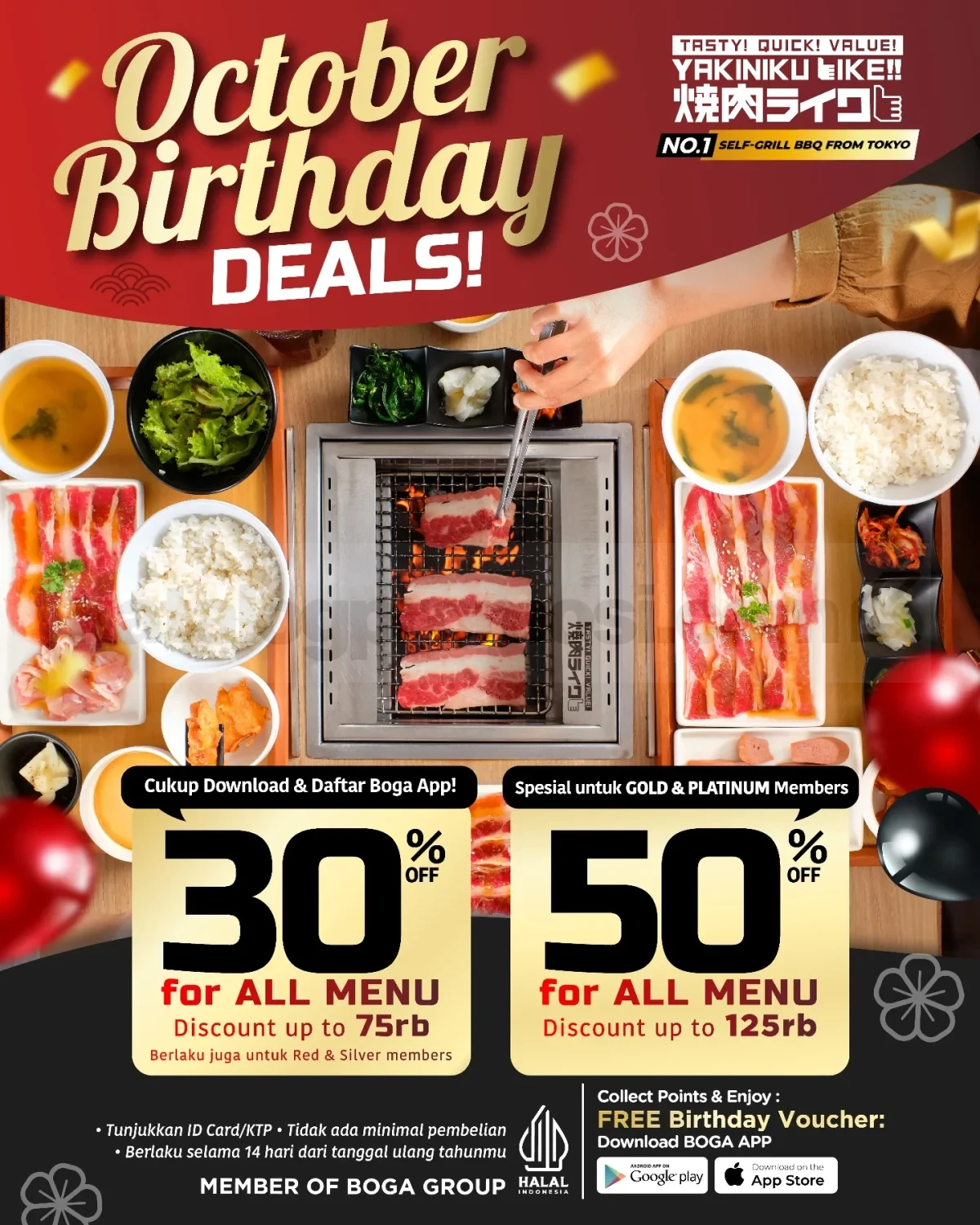 Promo Yakiniku Like October Birthday Deals Diskon hingga 50% Promo Yakiniku Like October Birthday Deals Diskon hingga 50%