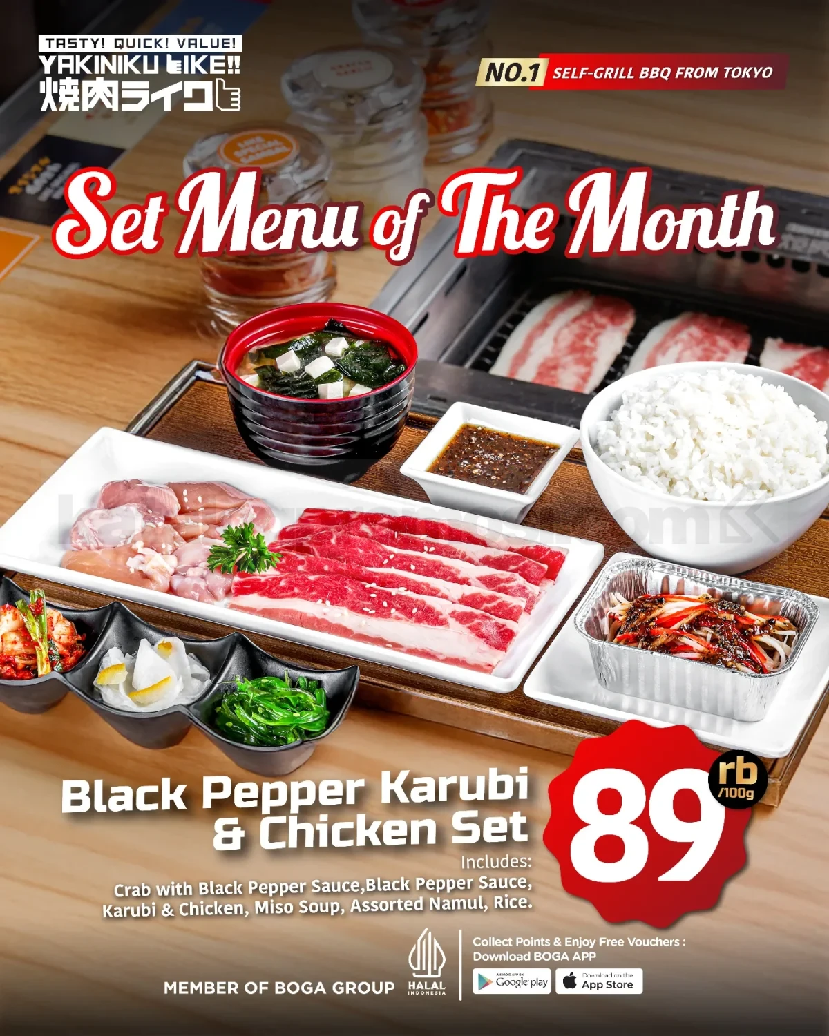 Promo Yakiniku Like Set Menu of The Month cuma Rp 89rb/100gr Promo Yakiniku Like Set Menu of The Month cuma Rp 89rb/100gr