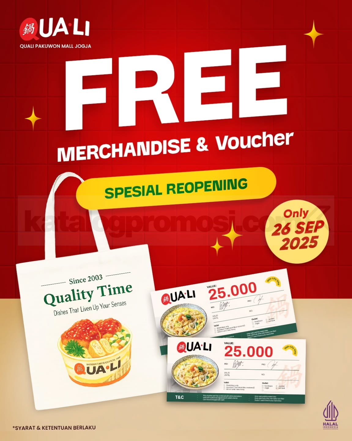 Promo OPENING QUA-LI Pakuwon Mall Dapatkan Free Merchandise dan Free Voucher* Promo OPENING QUA-LI Pakuwon Mall Dapatkan Free Merchandise dan Free Voucher* 1
