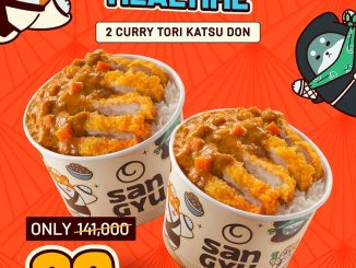 Promo San Gyu GoFood Flash Sale Meal Time 2 Curry Tori Katsu Don cuma Rp 39Ribuan