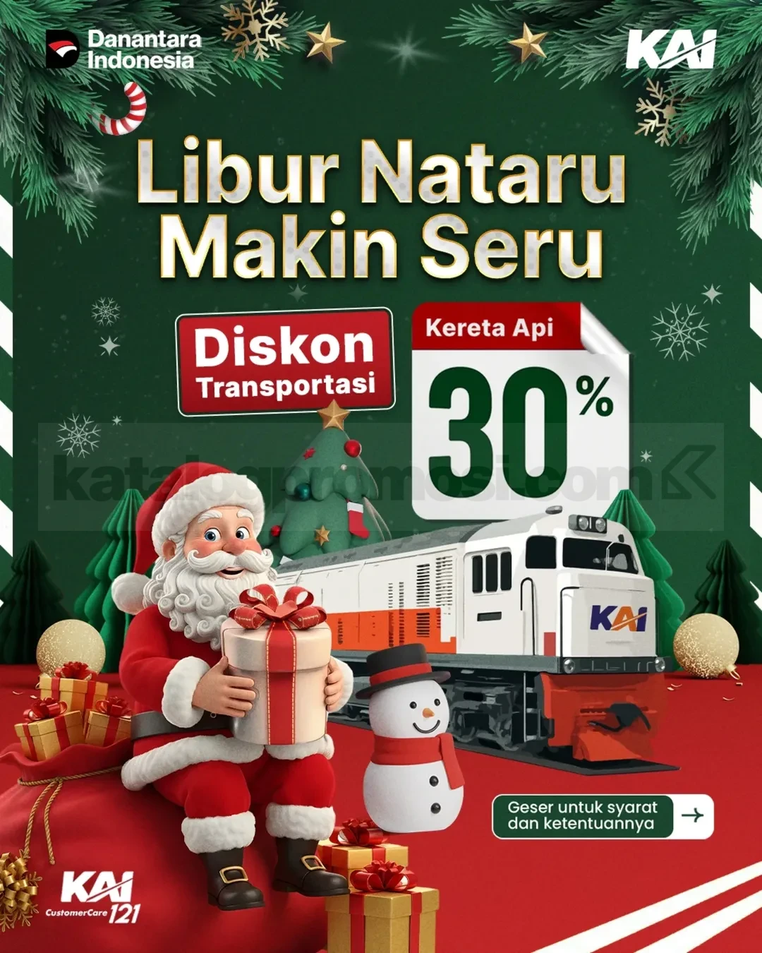 Promo Nataru KAI Diskon Tiket Kereta Api 30%