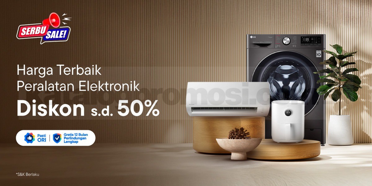 Promo Serbu Sale Blibli Diskon Peralatan Elektronik hingga 50%