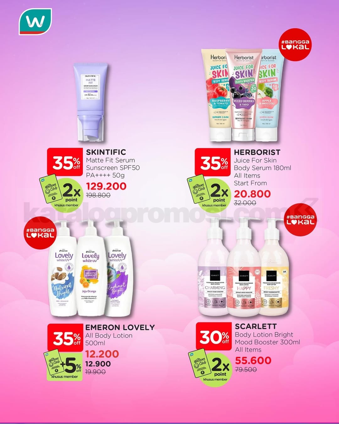 Promo Watsons MEGA BEAUTY DEALS! Skincare Diskon 30% + 5%