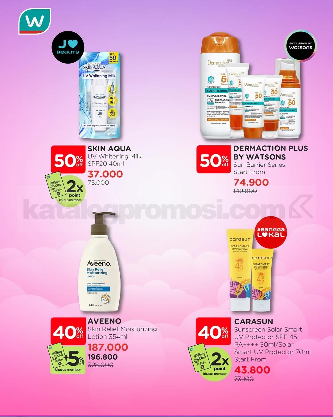 Promo Watsons MEGA BEAUTY DEALS! Skincare Diskon 30% + 5%