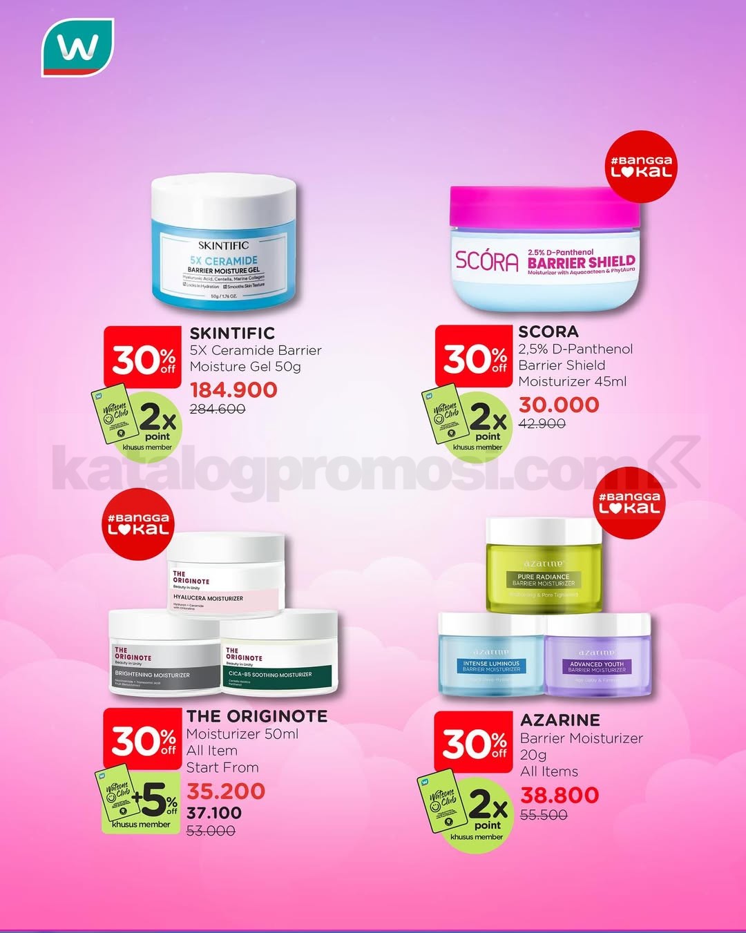 Promo Watsons MEGA BEAUTY DEALS! Skincare Diskon 30% + 5%