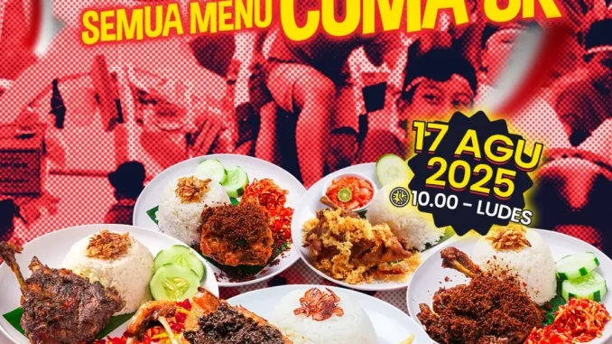 Promo Bebek Carok Merdeka Semua Menu cuma Rp 8K