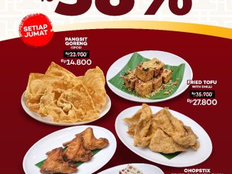 Promo Chopstix Friyay Treat Discount Up To 38% berlaku setiap Jumat di seluruh outlet Chopstix