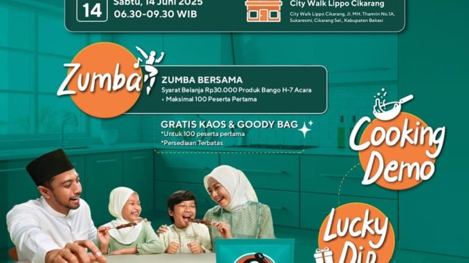 Foodtruck Jajanan Bango di Farmers Market City Walk Cikarang, acara pagi seru dengan zumba dan demo masak