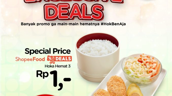Promo HokBen ShopeeFood Hoka Hemat 3 Cuma Rp 1,-