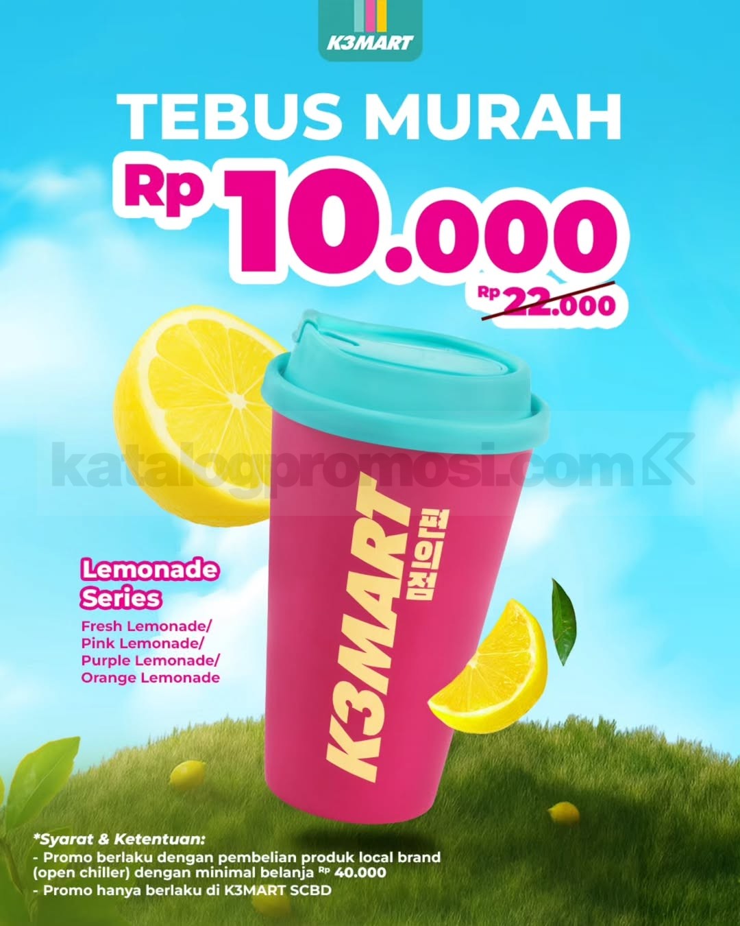Promo K3MART Tebus Murah Lemonade & Tea Series cuma Rp10.000 Promo K3MART Tebus Murah Lemonade & Tea Series cuma Rp10.000