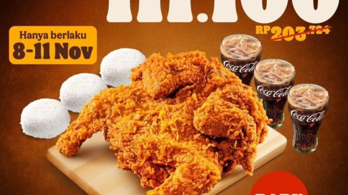 Promo Burger King 11.11 Whole Chicken Crispy Hanya Rp111.100!