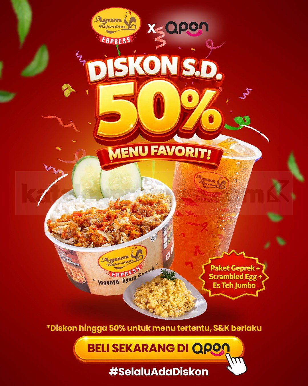 Promo Ayam Keprabon Qpon Menu Favorit Diskon hingga 50% Promo Ayam Keprabon Qpon Menu Favorit Diskon hingga 50% melalui aplikasi Qpon