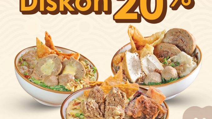 Promo Bakso Boedjangan Diskon 20% minimal transaksi Rp. 100.000 hingga 5 April 2026