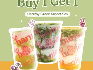 Promo Ban Ban Tea x Banies Buy 1 Get 1 gratis Banies Green Smoothie setiap Rabu untuk member Banban